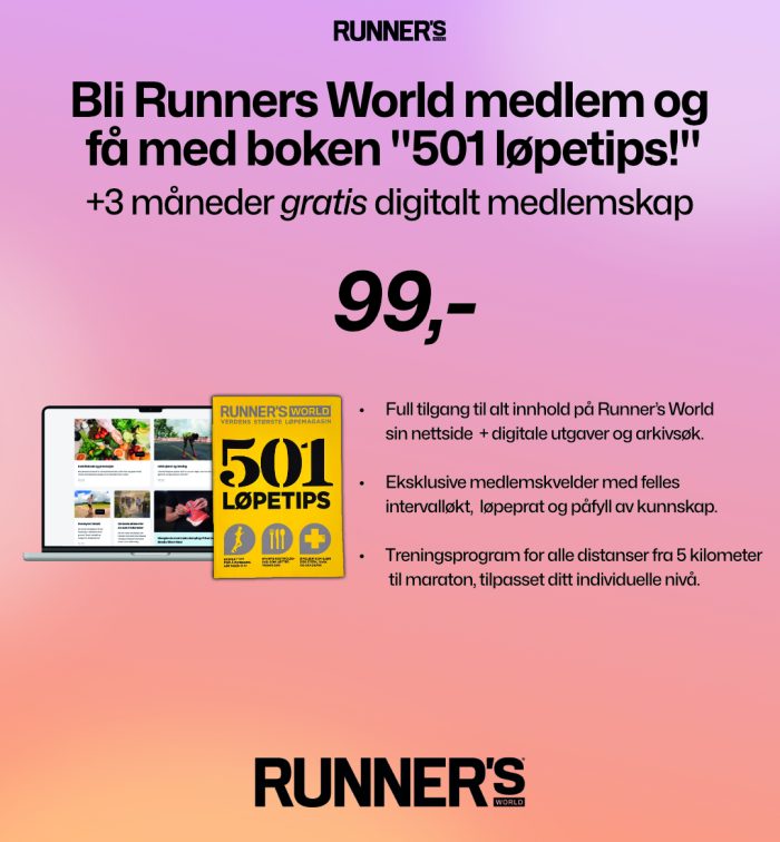 Bli Runner's World medlem og få med boken "501 løpetips".