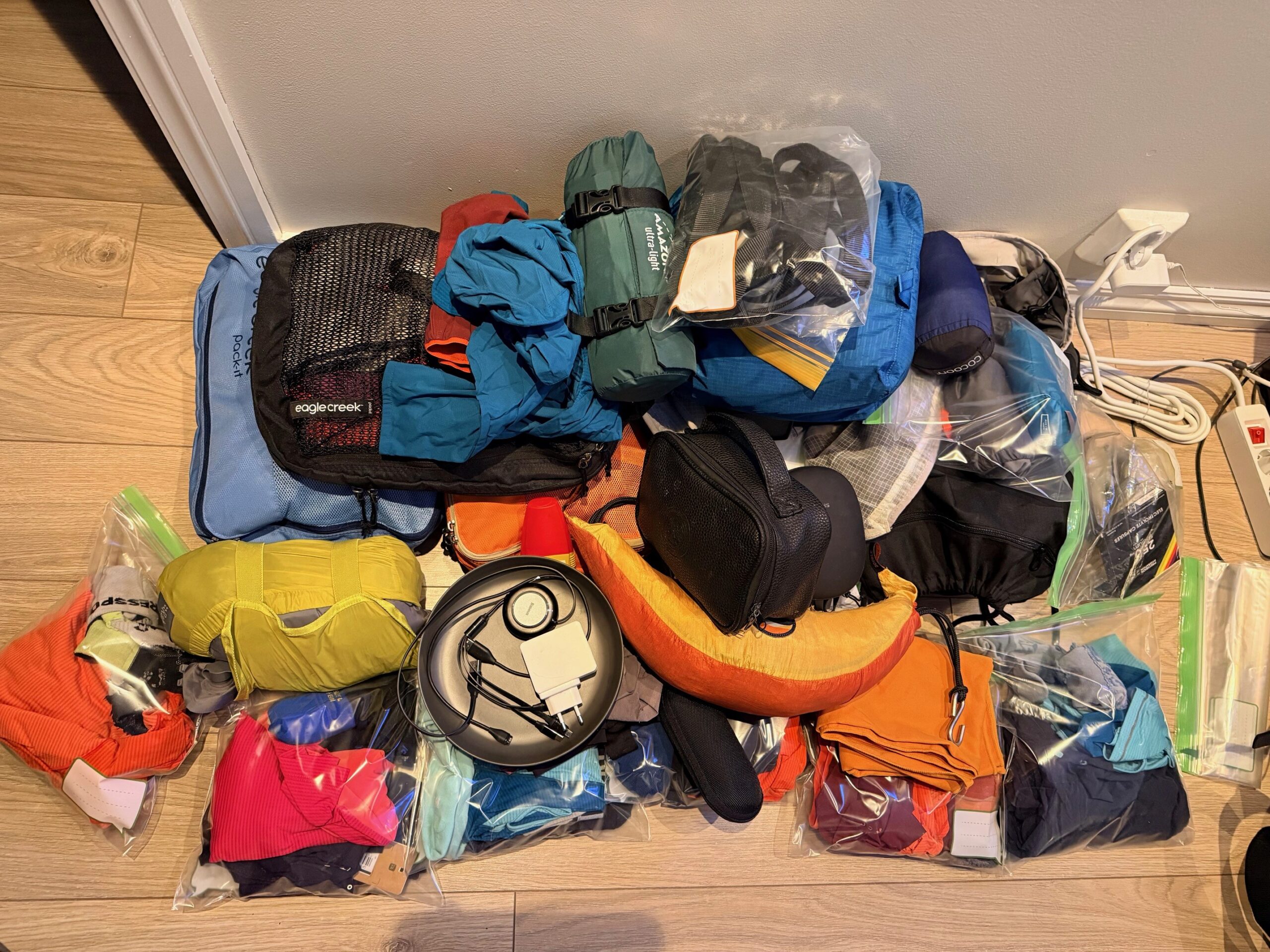 Alt av klær og utstyr jeg pakket med meg til The Coastal Challenge
